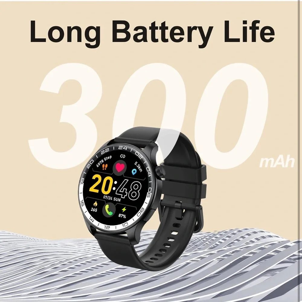 Smartwatch Watch, 40mm AMOLED Touchscreen, Men’s\Women’s with Black Band, New